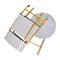 Flash Furniture 3PC Navy/White PE Rattan Folding Bistro Set FV-FWA085-NVY-WHT-GG - alternate 4